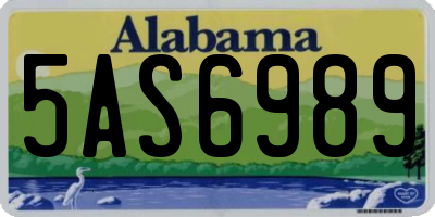 AL license plate 5AS6989