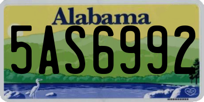 AL license plate 5AS6992