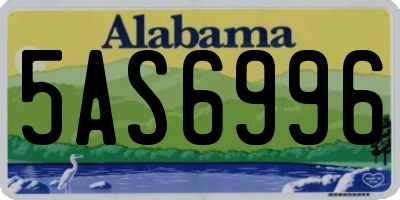 AL license plate 5AS6996