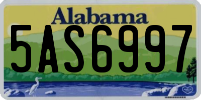 AL license plate 5AS6997