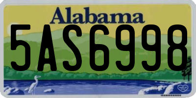 AL license plate 5AS6998