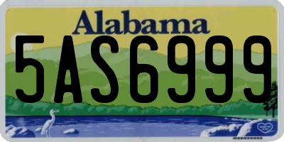 AL license plate 5AS6999