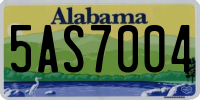 AL license plate 5AS7004