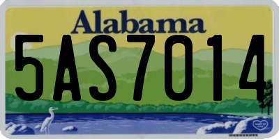 AL license plate 5AS7014