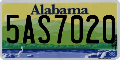 AL license plate 5AS7020