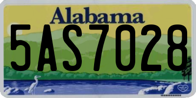 AL license plate 5AS7028