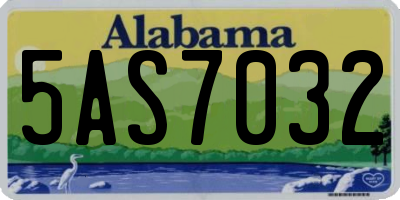 AL license plate 5AS7032