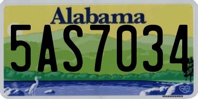 AL license plate 5AS7034