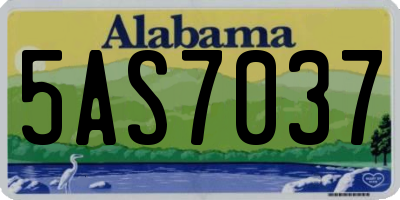 AL license plate 5AS7037