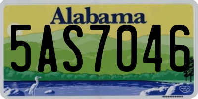 AL license plate 5AS7046
