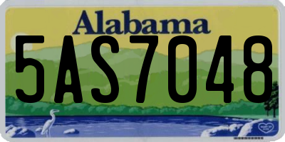AL license plate 5AS7048