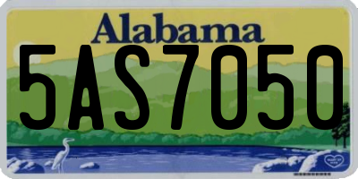 AL license plate 5AS7050