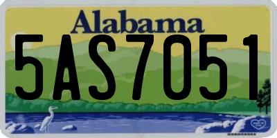 AL license plate 5AS7051