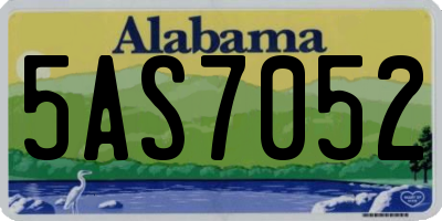 AL license plate 5AS7052