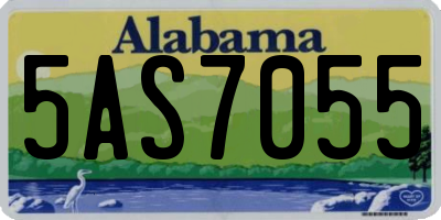 AL license plate 5AS7055