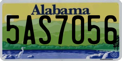 AL license plate 5AS7056