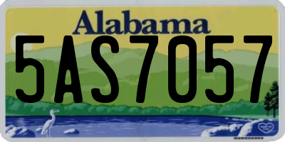 AL license plate 5AS7057