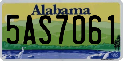 AL license plate 5AS7061