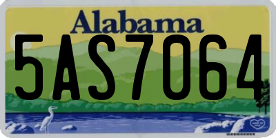 AL license plate 5AS7064