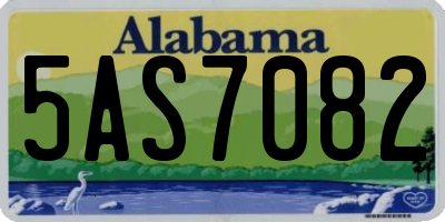 AL license plate 5AS7082