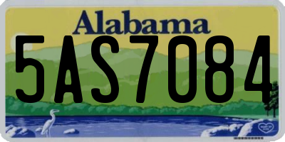 AL license plate 5AS7084