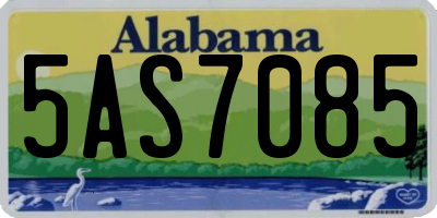AL license plate 5AS7085