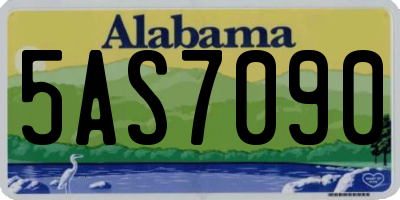 AL license plate 5AS7090