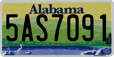AL license plate 5AS7091
