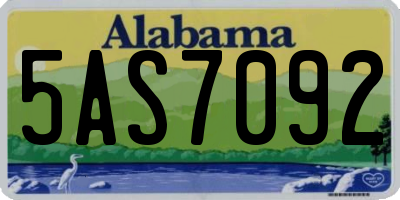 AL license plate 5AS7092