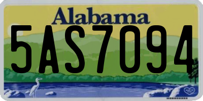 AL license plate 5AS7094