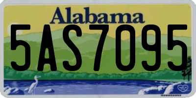 AL license plate 5AS7095