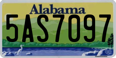 AL license plate 5AS7097