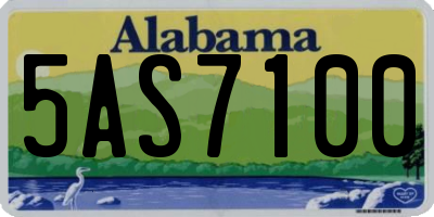 AL license plate 5AS7100