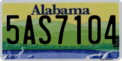 AL license plate 5AS7104