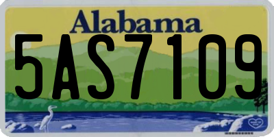 AL license plate 5AS7109