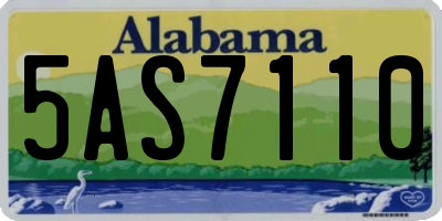 AL license plate 5AS7110