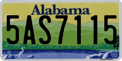 AL license plate 5AS7115