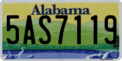 AL license plate 5AS7119