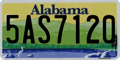 AL license plate 5AS7120