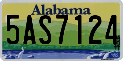 AL license plate 5AS7124