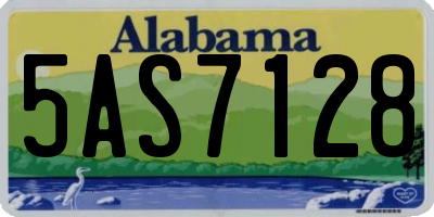 AL license plate 5AS7128