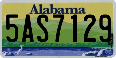AL license plate 5AS7129