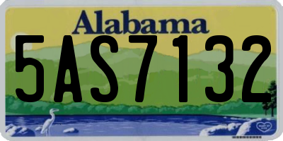 AL license plate 5AS7132