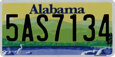 AL license plate 5AS7134