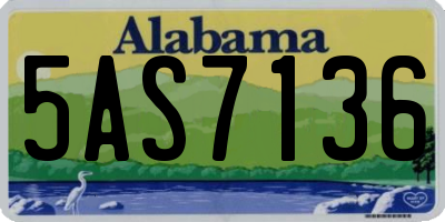 AL license plate 5AS7136