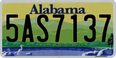 AL license plate 5AS7137