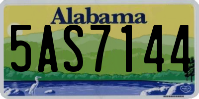 AL license plate 5AS7144
