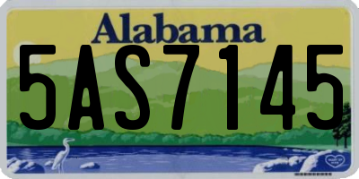 AL license plate 5AS7145