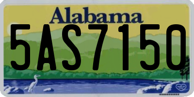 AL license plate 5AS7150