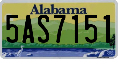 AL license plate 5AS7151